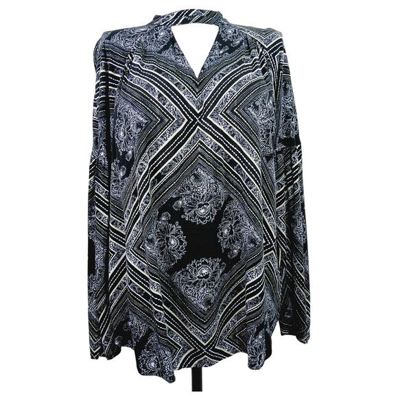 Free People SZ M Walking On A Dream Tunic Top Black - Picture 2 of 7